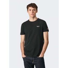 Pepe Jeans Bisiklet Yaka Siyah Erkek T-Shirt PM508212-999 Orıgınal Basıc 3 N