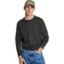Pepe Jeans Bisiklet Yaka Regular Fit Koyu Gri Erkek Kazak PM702469-963 New Andre Crew Neck