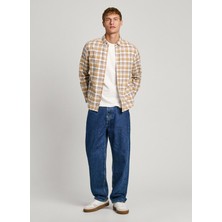 Pepe Jeans Regular Fit Bej Erkek Gömlek PM308732-840 Manel