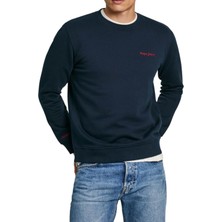 Pepe Jeans Bisiklet Yaka Lacivert Erkek Sweatshırt PM582723-594 Axel Crew