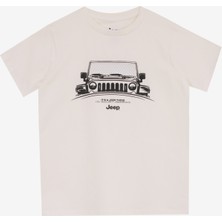 Jeep Baskılı Ekru Erkek Çocuk T-Shirt J5SB-TST7734