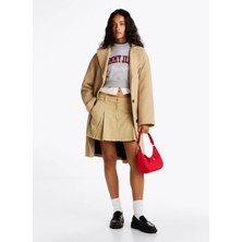 Tommy Jeans Yüksek Bel Bej Kadın Kısa Etek DW0DW19366ACT