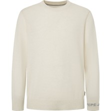 Pepe Jeans Bisiklet Yaka Regular Fit Kırık Beyaz Erkek Kazak PM702469-803 New Andre Crew Neck