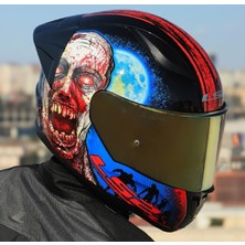 Ls2 Rapıd 2 Race Zombıe Kapalı Motosiklet Kaskı Gold Camlı