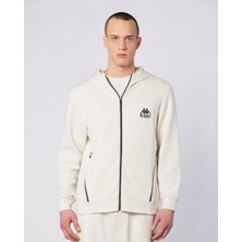 Fabio Full Zip Erkek Ekru  Regular Fit Fermuarlı Eşofman Üstü
