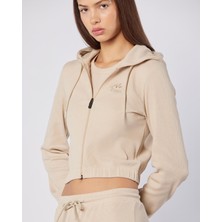 Kappa Leda Kadın Eşofman Üstü Bej Renk Regular Fit %48 Pamuk %47 Polyester Yaz Sezonu