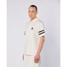 Porte Tee Erkek Ekru  Regular Fit Polo Yaka Tişört