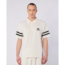 Kappa Porte Tee Erkek Ekru  Regular Fit Polo Yaka Tişört