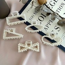 Cappadocean 6 Parça Şık Saç Tokası Seti - Vintage Fransız Retro Stili Plastik Saç Barretleri ile Hoş Tasarım ve Suni Inci Detaylı Saç Tokası