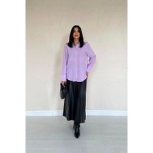 Defy Moda Lila Poplin Gömlek