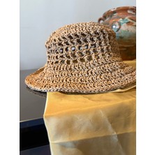 Simarikcraft el örgüsü Şapka, handmade plaj şapkası