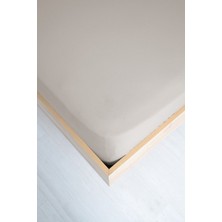 Açelya Pamuklu 100 x 200  cm  Lastikli Çarşaf Açık Krem