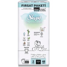 Nessiworld Sleepy Bio Natural Bebek Bezi Fırsat Paketi 2 Beden 48 Adet