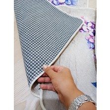Ardizayn Çiçekler Kaymaz, Pamuk Dokuma Taban 2'li Klozet Takımı, Banyo Halısı (60X100-40X60)