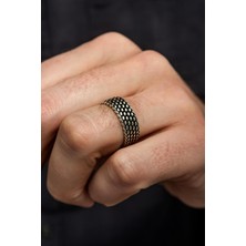 Yüzük Sanatı Hasır Kordon Modeli Gümüş Tek Alyans Yüzük