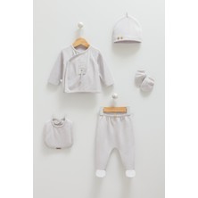 %100 Pamuk 5'li Set Hastane Çıkışı Erkek Bebek