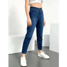 Birru Butik Kadın Yüksek Bel Mom Jean Kot Pantolon