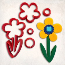 Butedo Çiçek-3 Detay Kurabiye Kalıp Seti 5’li