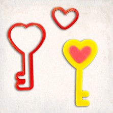 Butedo Kalp Anahtarı Detay Kurabiye Kalıp Seti 2’li