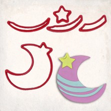 Butedo Ay Yıldız Detay Kurabiye Kalıp Seti 5’li