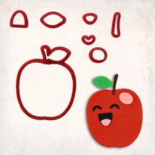 Butedo Sevimli Elma Detay Kurabiye Kalıp Seti 7’li