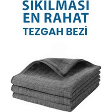 Felluci Textile 40X40 Kareli Mutfak Tezgah Cam Yer ve Araç Temizleme Bezi 3ADET