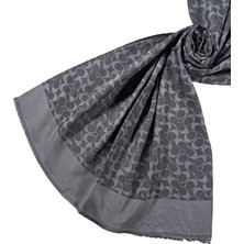 Mim Eşarp ve Şal Işıl Ipek Pamuk Jakarlı C Desen Şal 75X190 cm