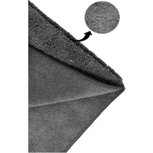 Felluci Textıle 280 Gsm 50X60 Microfiber Araç Ev Işyeri Temizlik ve Kurulama Bezi Gri 5 Adet