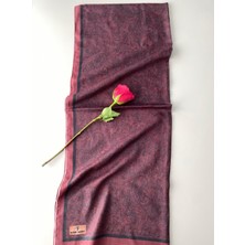 Shawl Secret Etnik Desen Bordo Şal