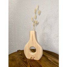 O&a Wood Doğal Ahşap Dekoratif Biblo Vazo Naturel