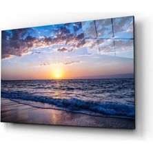 Günbatımı Manzara Cam Tablo 4mm Dayanıklı Temperli Cam