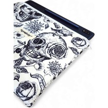 Ayza Stüdyo Pofuduk Kitap Kılıfı, Kitap Çantası, Apple iPad/tablet Aksesuar Çantası (30X24CM) - Kuru Kafa