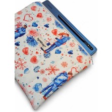 Ayza Stüdyo Pofuduk Kitap Kılıfı, Kitap Çantası, Apple iPad/tablet Aksesuar Çantası (30X24CM) - Sevgili
