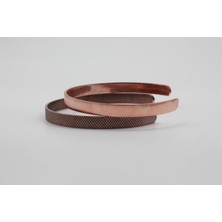 2\'li Set Geometrik ve Minimalist Düz Saf Bakır Bileklik