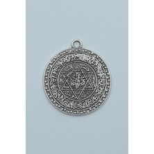 Davut Yıldızı - Süleyman Tılsım Mührü Gümüş Kaplama Kolye Ucu