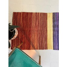 Woolart Kilim Doğal Yünlü Modern Dokuma Yıkanabilir Çift Taraflı 