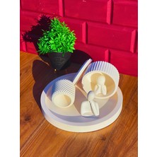 Nevhan Sanat Modern Beyaz Dekoratif Set – 6 Parçalı Şık Tasarım