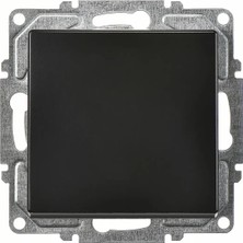 Günsan Elektrik Günsan Visage Anahtar, Metalik Siyah (Mekanizma + Tuşkapak)