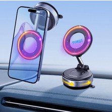 Tokqı Güçlü Mıknatıslar Telefon Tutucu Braketi Standı Raf 360 Derece Dönme Araç Montajı Için Güçlü Kavrama Vakum Emme Eki