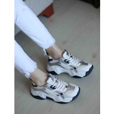 En Cici Moda Anita Bağcıklı File Detaylı Ortopedik Iç Tabanlı Kauçuk Kaymaz Taban Kadın Sneaker Ayakkabı
