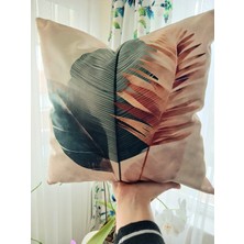 Ardizayn Sonbahar - Kadife Kumaş (43x43 cm) 2'li Kırlent Kılıfı - Çift Taraflı Baskı
