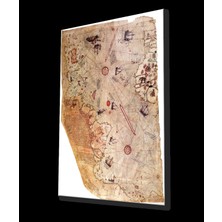Marsilyan- Piri Reis Haritası  Cam Tablo, Piri Reis Map
