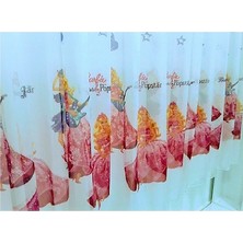 Taç Lisanslı Barbıe The Prıncess The Popstar Tül PERDE-180  cm  x 200  cm -Pilesiz
