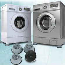 Mena Rise Çamaşır Makinesi Titreşim Gürültü Hareket Önleyici Mobilya Yükseltici Ayak Ped (4 Adet)