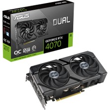 Asus Asus-GEFORCE DUAL-RTX4070-O12GD6-EVO-NVIDIA--RTX 4070-12GB 192BIT GDDR6--2550MHZ-OC-HDMI-DP-DLSS3 Ekran Kartı