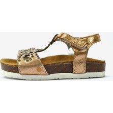 Onlo Ayakkabı 449  Deri Cırtlı Ortopedik Abiye Kız Çocuk Sandalet