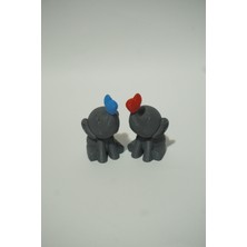 2'li Kalpli Fil Figürü 10 cm
