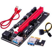 Menashop Pcı E 1x To 16X USB 3.0 Riser Ekran Kartı Bitcoin V009S 9.nesil