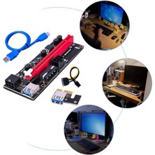 Menashop Pcı E 1x To 16X USB 3.0 Riser Ekran Kartı Bitcoin V009S 9.nesil
