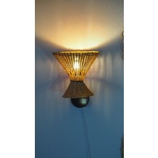 Modern ve Klasik Rattan Aplik - Huş Detaylı, El Yapımı